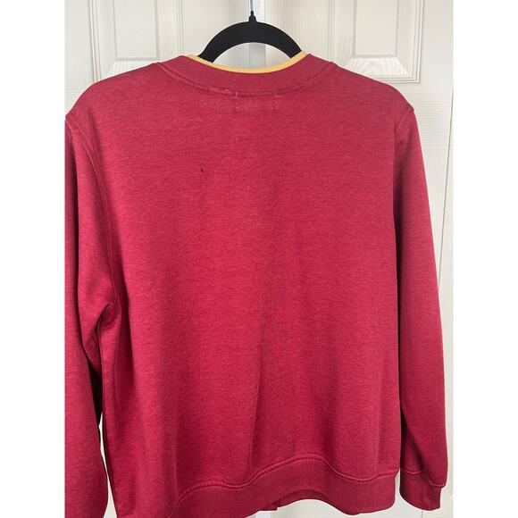 Shenanigans red floral embroidered 90s crew neck cardigan cottagecore medium - Picture 7 of 9